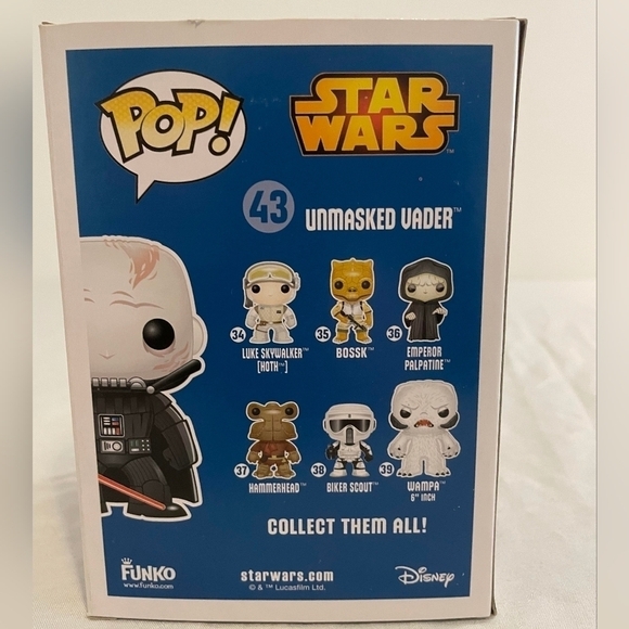 Star Wars Unmasked Darth Vader Funko Pop Bobble Head #43 - Picture 3 of 5